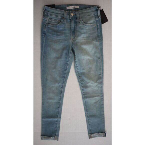 Joe's Jeans JCLBSTRE Women Sz 23 Light Blue Icon Mid-Rise Skinny Crop Jeans - Picture 1 of 7